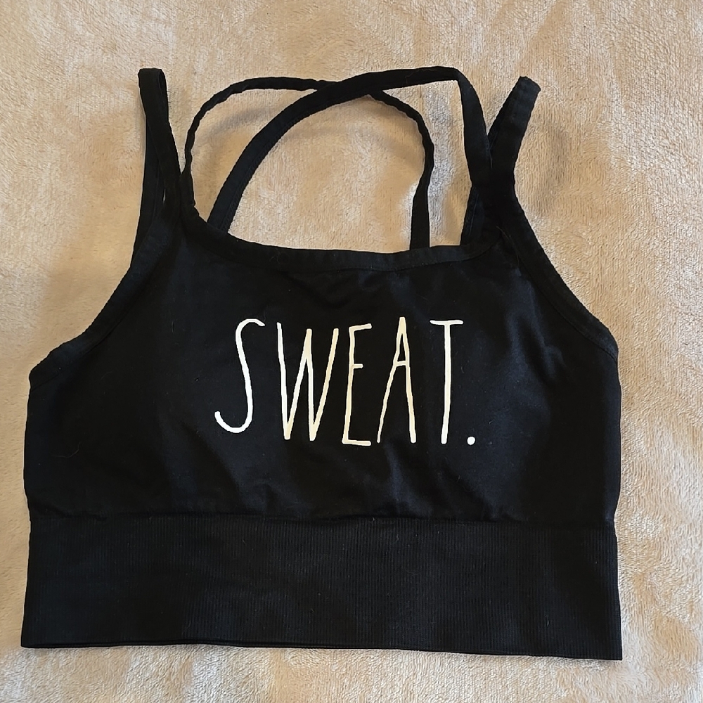 Rae Dunn Black Seamless Sports Bra